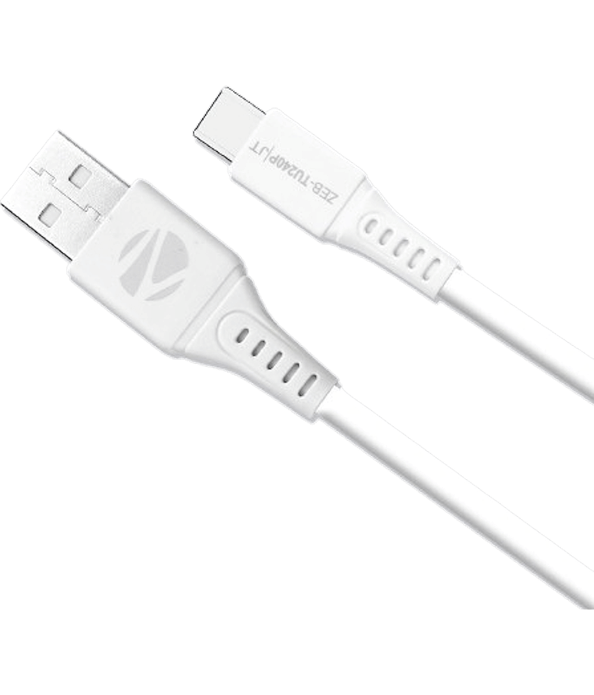 Zebronics White 2.4 A Type C Cable 1 Meter