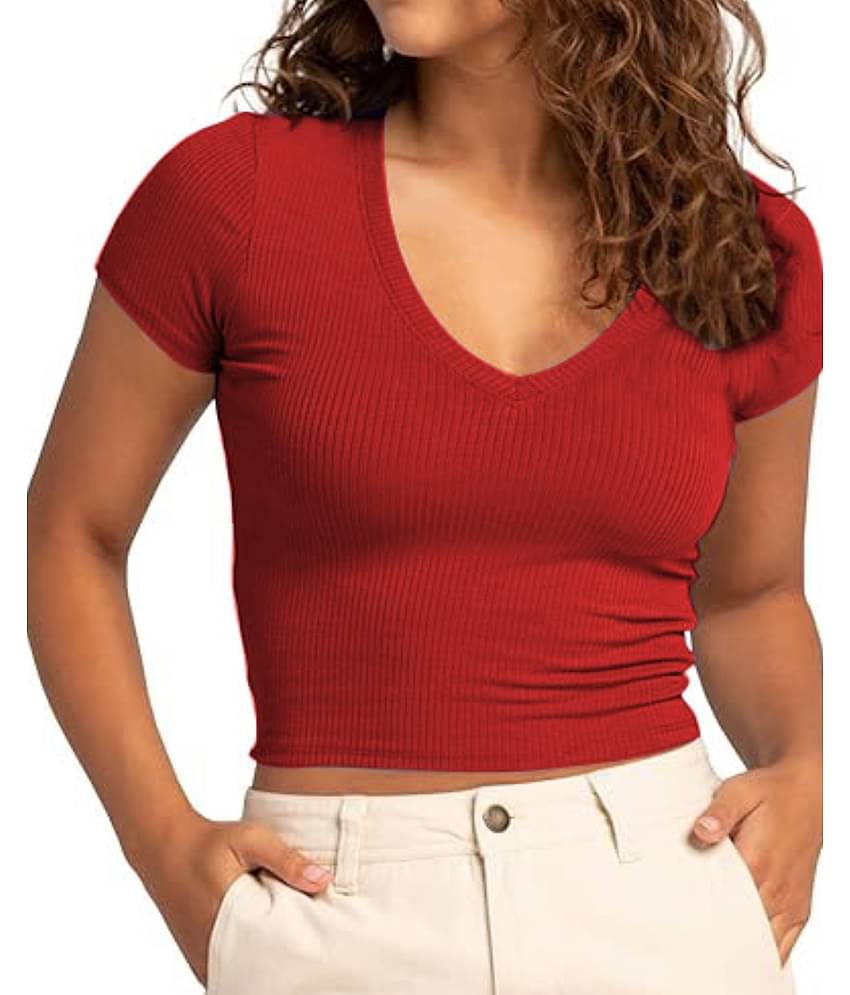 THE BLAZZE Women's Cotton Crop Top ( White )