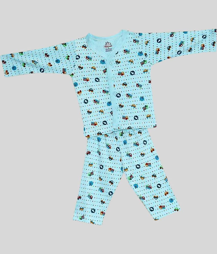 Aatumn Kids Wear Pack of 1 Baby Boys Cotton Tops & Bottoms Sets ( Multi )