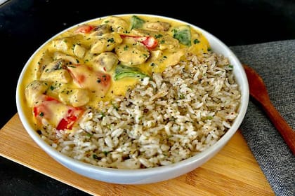 Honey Mustard Chicken Rice Bowl