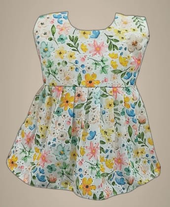 Mom And Me Girls Frock (0-3 Months) | Cambric Cotton Polka Dot | Casual & Festive