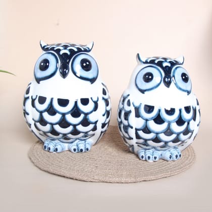 Wise Owls – Porcelain Duo - Set Of 2