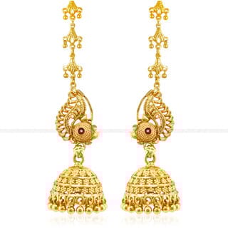 Gold Plated   Kanchain Earring for Women and Girls ( Pack of 1 pair Kanchain Earring) VFJ1492ERG