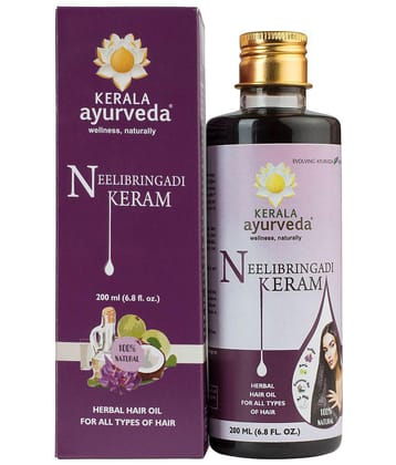 Kerala Ayurveda Neelibringadi Keram 200 Ml,Delays Premature Greying, Reduces Dandruff, and Strengthens Hair