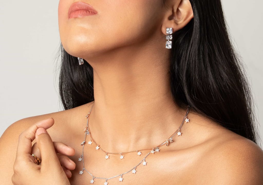 Trinity Solitaire Statement Earrings