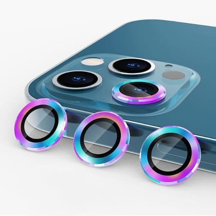Rainbow Metallic camera ring lens guard for Apple iphone 13 Pro