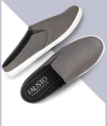 Fausto Light Grey Men's Mules Shoes