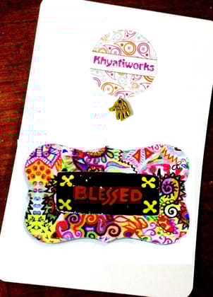 Blessed' Tag Shaped Wooden Magnet Blessed' Tag Shaped Wooden Magnet