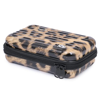 Hard Travel Pouch/Organizer-17cmx10cmx6.5cm / Tiger Print