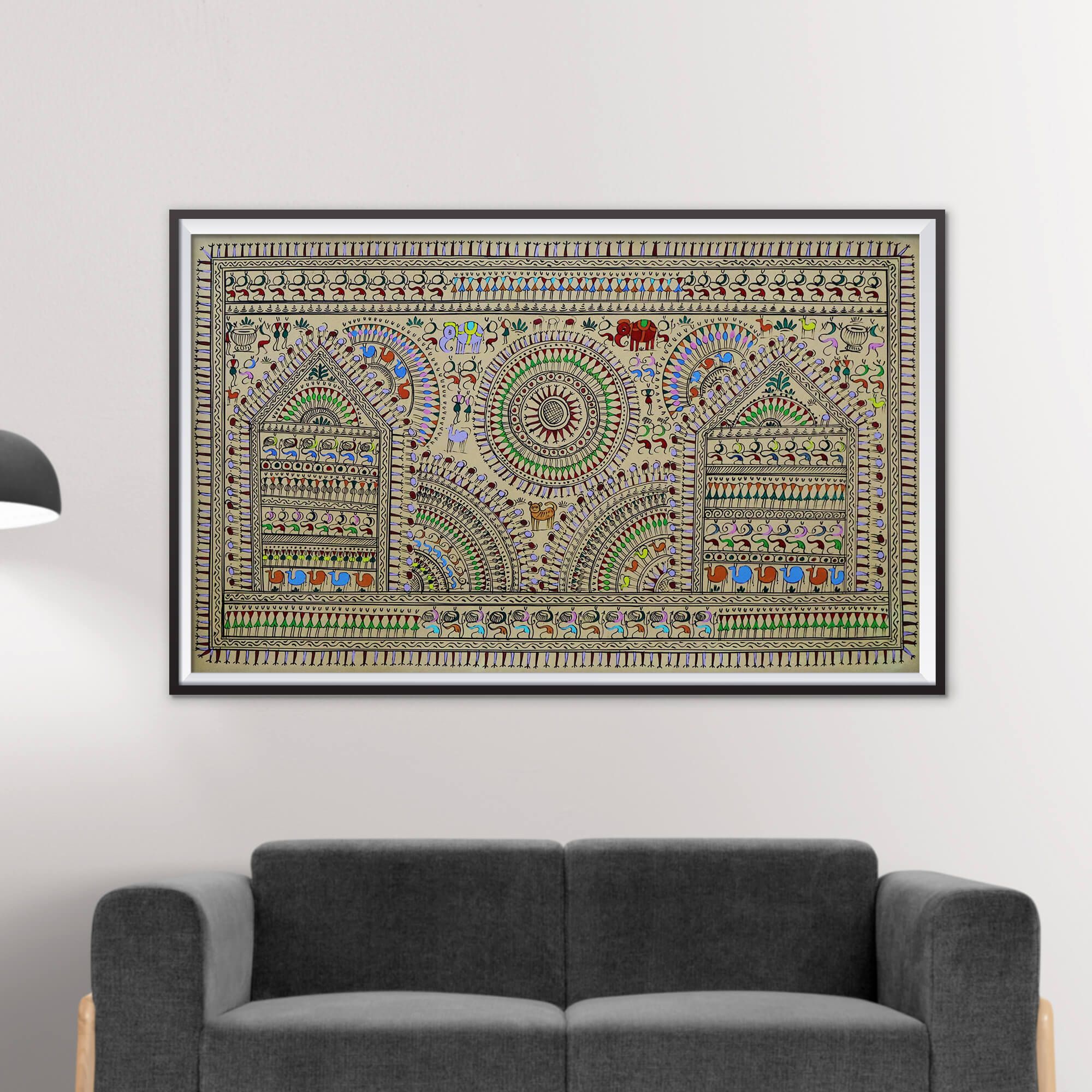 Saura Tribal Artwork with Pattachitra