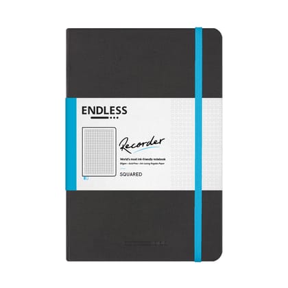 Endless Recorder Square Ruled Notebook Regalia Paper - A5-Black