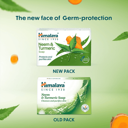 Himalaya Neem & Turmeric Bathing Soap, Cleanses & Purifies Skin, 75 G (Pack Of 4)
