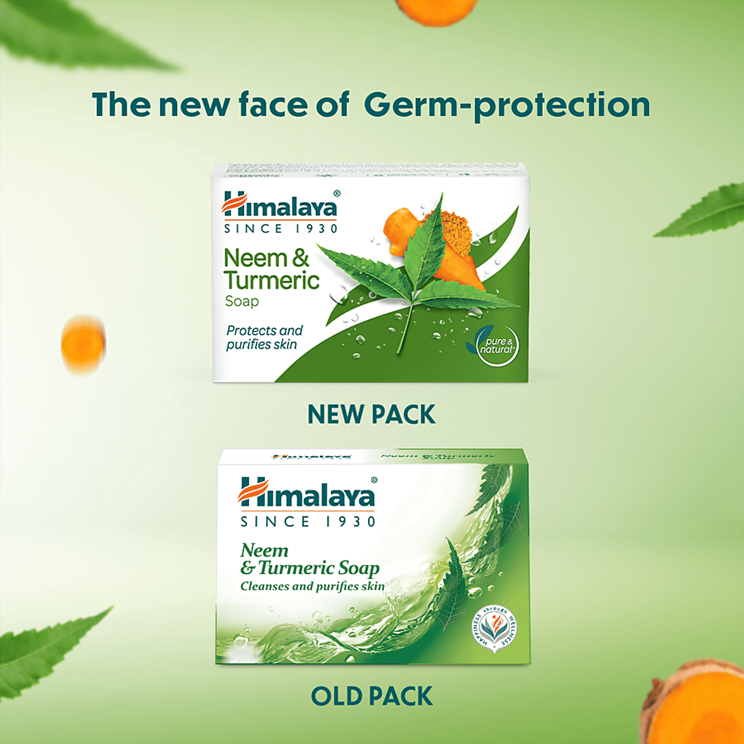 Himalaya Neem & Turmeric Bathing Soap, Cleanses & Purifies Skin, 75 G (Pack Of 4)