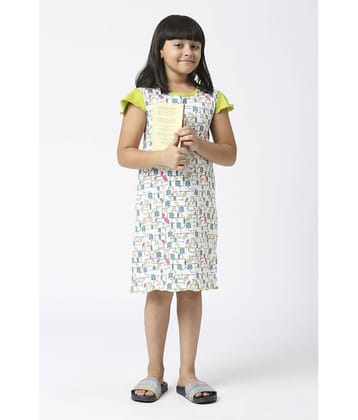 Sini Mini Cotton A-line Dress For Girls ( Pack of 1 , Multicolor )