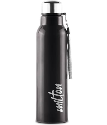 Milton Steel Fit 900 Insulated Inner Stainless Steel Water Bottle, 1 Piece, 630 ml, Black | Easy Grip | Leak Proof | Hot or Cold | School | Office | Gym | Hiking | Treking | Travel Bottle