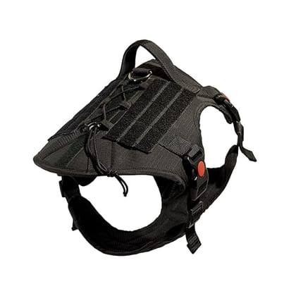 Tails To Tell Tactical Dog Harness with Side Lock, Safety Features No-Pull Breathable Adjustable Pet Vest with Handle | Military Dog Vest | (X-Large Girth 33.4 to Max 46.4 Inch)