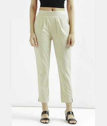 Laadli Pack of 1 Cotton Slim Women's Casual Pants ( Off White )