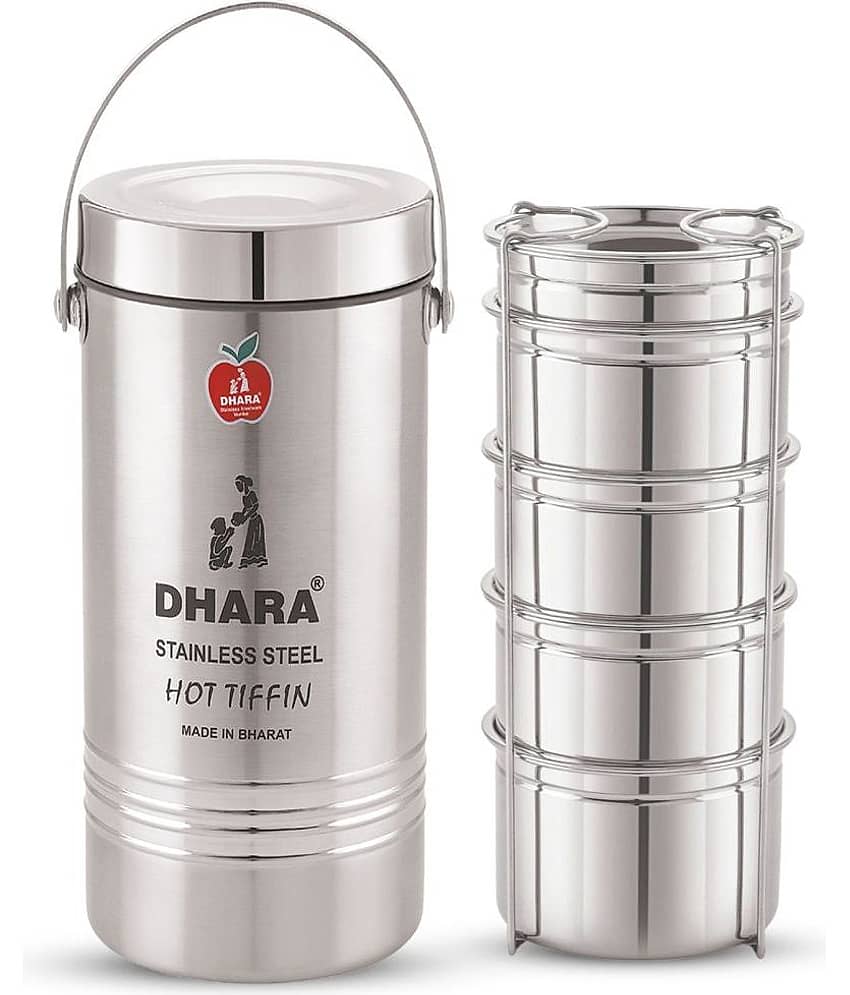 Dhara Stainless Steel Blaze Stainless Steel Lunch Box 1 - Container ( Pack of 1 )