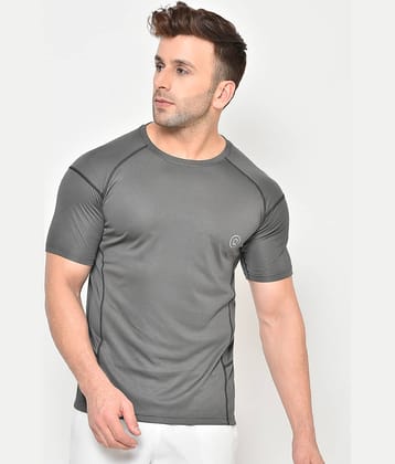 Chkokko - Grey Polyester Regular Fit Men's Sports T-Shirt ( Pack of 1 )