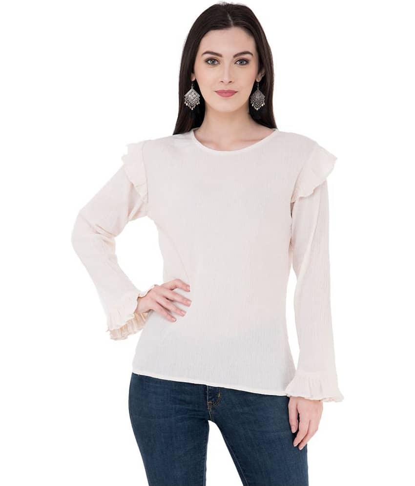 SAAKAA Women's Rayon Regular Top ( Yellow )