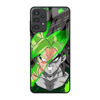 Anime Green Splash Glass Case for Samsung Galaxy A13