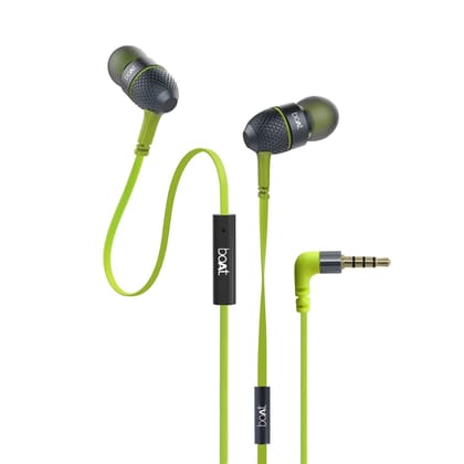 boAt BassHeads 740 Silicon Wired Earphones, Neon Lime