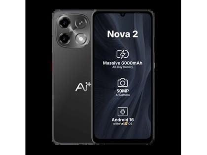 Ai+ Nova 2 5G Smartphone, 6GB RAM, 128GB Storage - Black