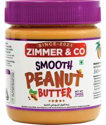 Zimmer & Co Smooth Peanut Butter Spread 340 g