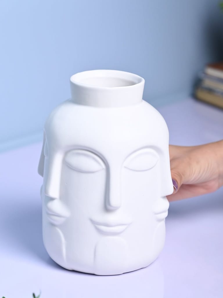 Pretty White Ceramic Vase