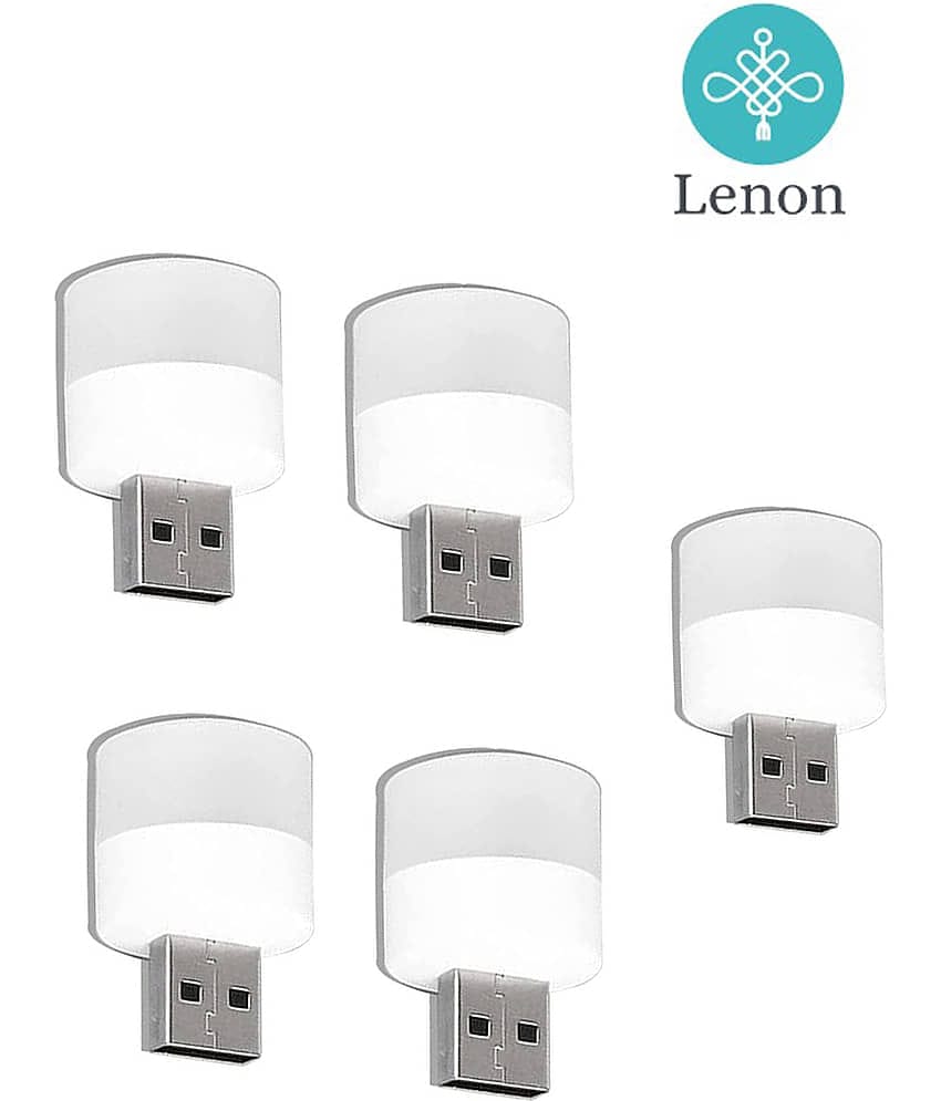 Lenon Plug in Mini USB LED Night Lamp - Pack of 5