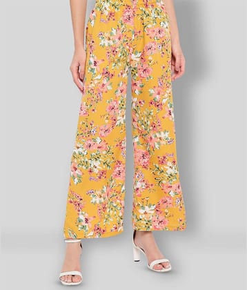 ALL WAYS YOU - Yellow Polyester Straight Women's Palazzos ( Pack of 1 )