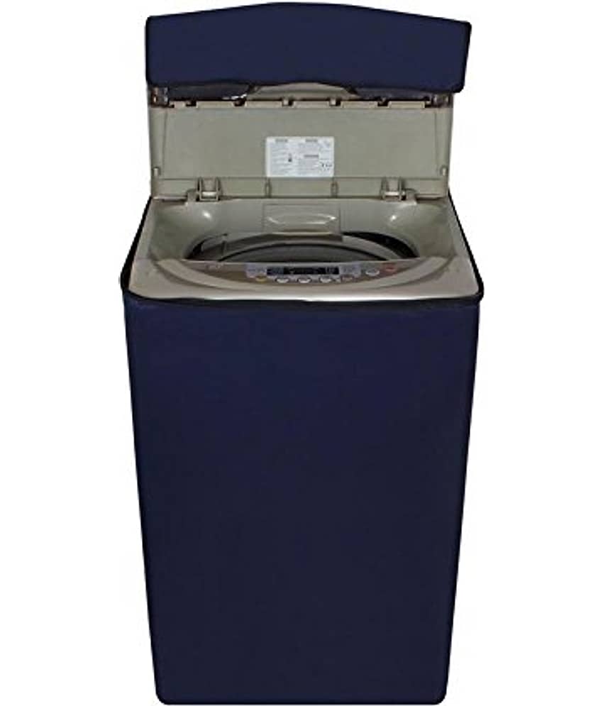 Single Polyester Blue Washing Machine Cover for Universal 6 kg Top Load