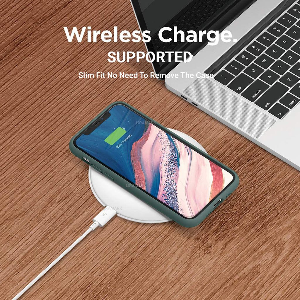 LIRAMARK Liquid Silicone Soft Back Cover Case for Apple iPhone 11 Pro Max