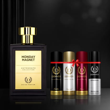 Mahesh Babu Perfume Monday Magnet 100ml | Caliber, Imperial, Honour, & Black Code Original Nano Deos 50ml