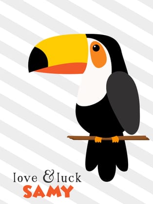 Ribbon Tags - Toucan-16 Ribbon Tags