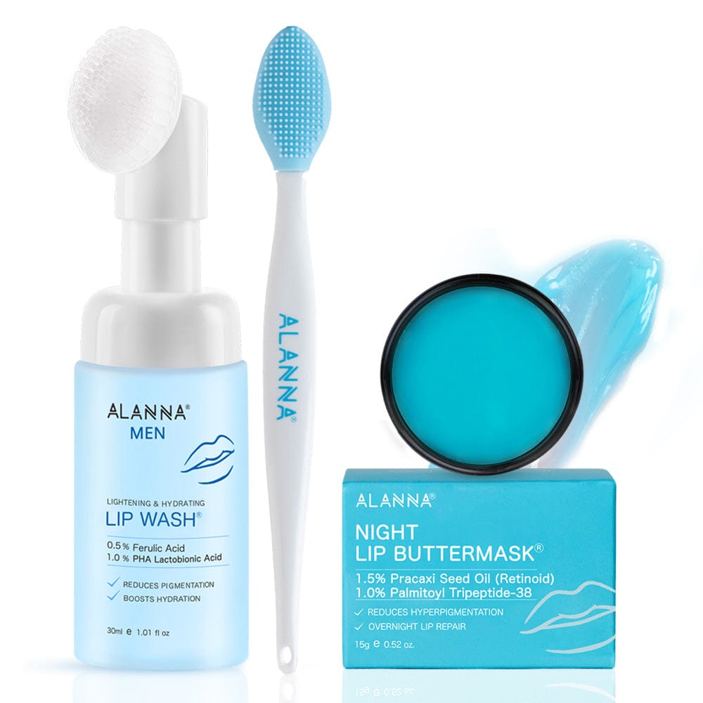 Lip Brightening Kit | Men | 2-Step | LipWash® + Night Lip ButterMask®