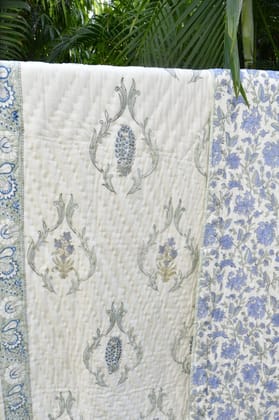 Pure Elegance Jaipuri Mul Mul Cotton Quilt - Double 90x108 inches
