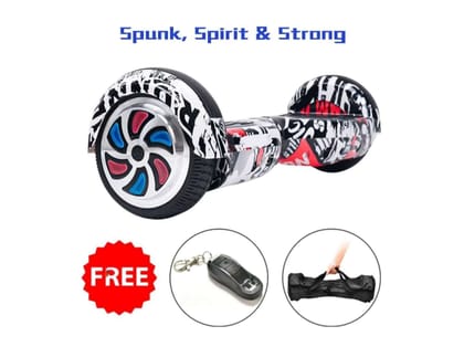 Pulse Bord P6+ UL 2272 Certified Hoverboard Self Balancing Electric Scooter 6.5 Inch for Adult and Kids with LED Light and App (Street)