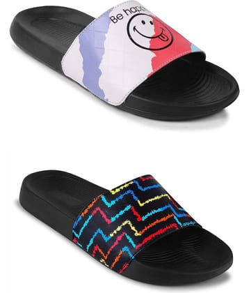 PERY PAO Black Men's Slide Flip Flop