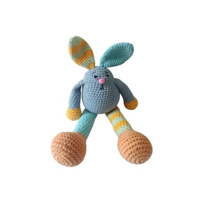 Striped Bunny Crochet Toy