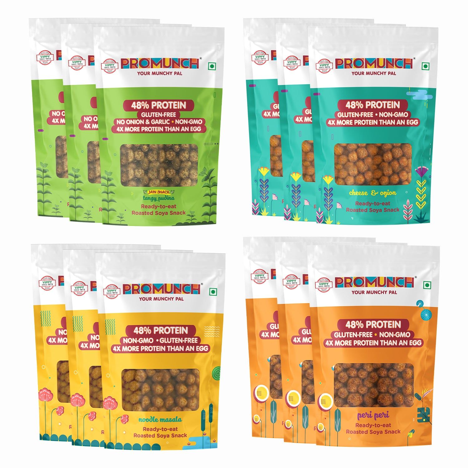 PROMUNCH Travel Combo Pack - (Pack of 12 )30 gm Each