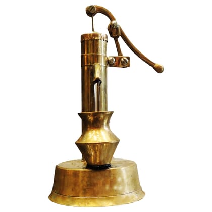 Brass Mini Hand Pump Toy | Working Miniature Play Set | Collectible Decor, Height : 5 Inch (FMAS037)
