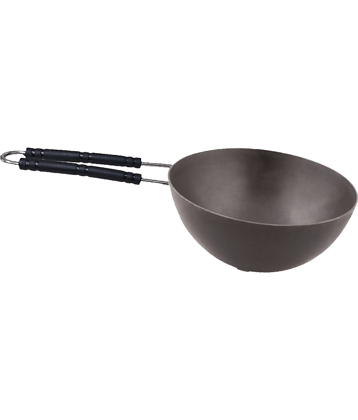 Veer SS Wire Handle Ms wok 1500 mL