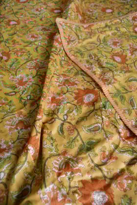 Mustard Yellow Dohar : Soft Cotton & Summer Dohar Single (Pair)