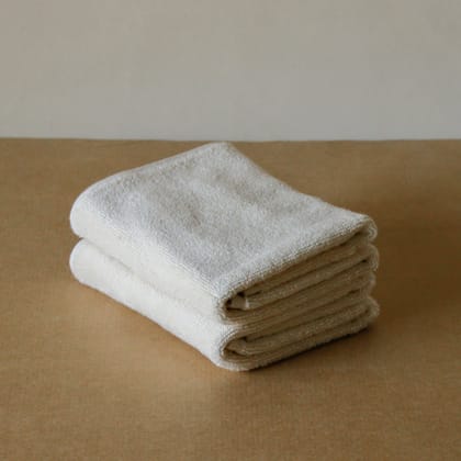 Soft Terry Hand Towels (Pack of 2)-Creme
