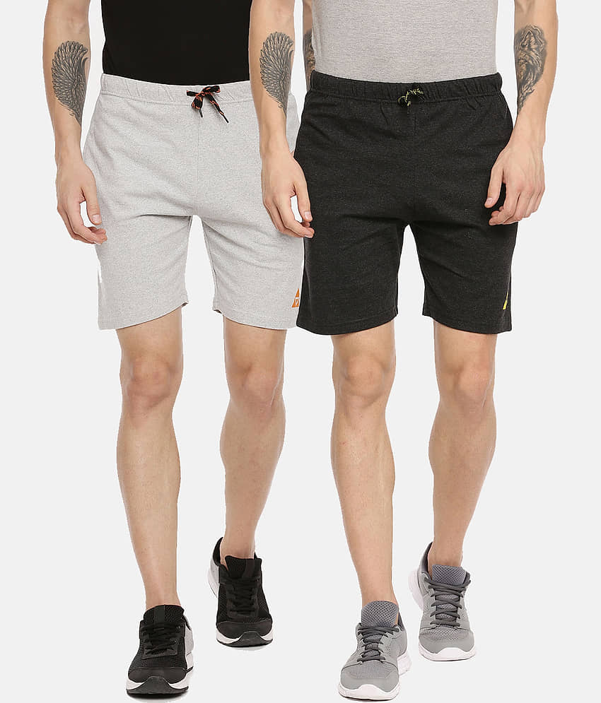 Ardeur - Cotton Blend Multi Men's Shorts ( Pack of 2 )