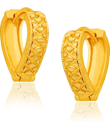 LUV FASHION Golden Jhumki Earrings ( Pack of 1 )