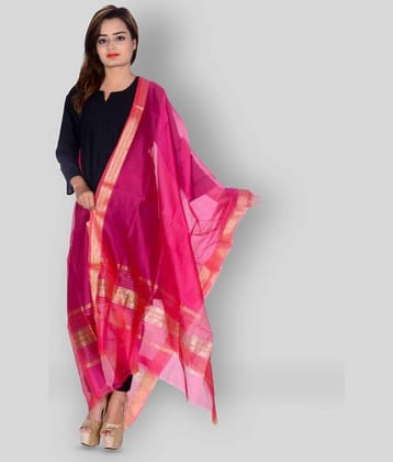 Apratim Pink Chanderi Banarasi Dupatta