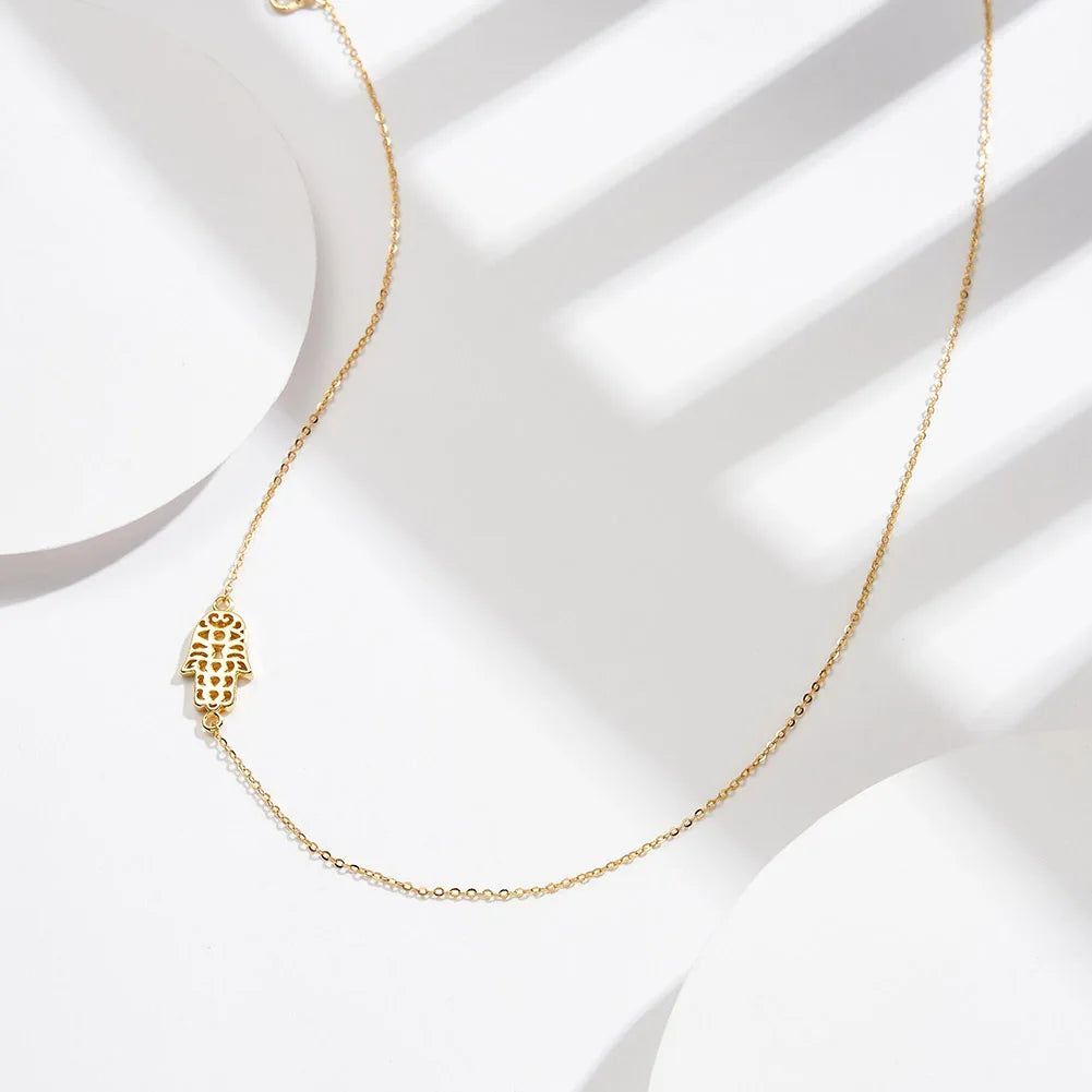 Rinntin Bqn03 New Non Tarnish 14K Gold Planted Evil Eyes Necklace Collarbone Devil Eye Clavicle Necklace