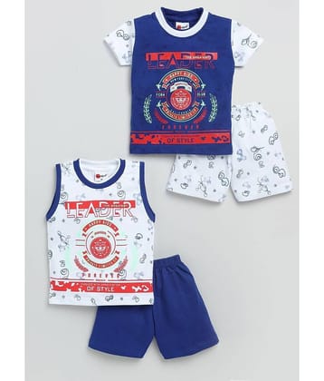 Mars Infiniti Pack of 2 Boys Cotton T-Shirt & Shorts Set ( Maroon )